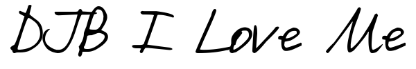 DJB I Love Me Some Brook font preview
